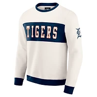 Sweat-shirt ras du cou colorblock crème des Detroit Tigers pour homme de la collection Darius Rucker par Fanatics
