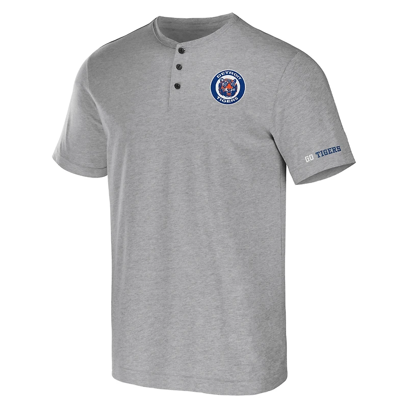 Men's Darius Rucker Collection by Fanatics Heather Gray Detroit Tigers Henley T-Shirt