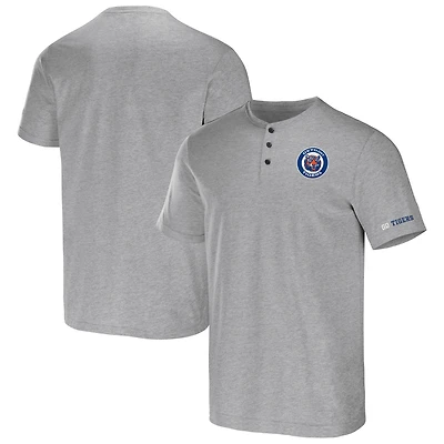 Men's Darius Rucker Collection by Fanatics Heather Gray Detroit Tigers Henley T-Shirt