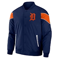 Veste raglan bleu marine à boutons-pression pour homme, collection Darius Rucker par Fanatics, Detroit Tigers.