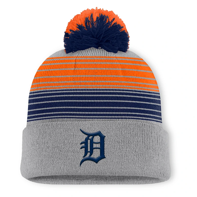 Men's Detroit Tigers Fanatics Gray Balk Cuffed Knit Hat with Pom