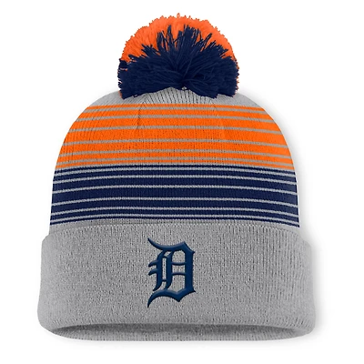 Men's Detroit Tigers Fanatics Gray Balk Cuffed Knit Hat with Pom