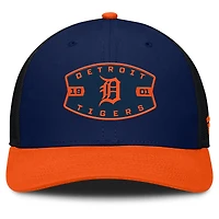 Casquette camionneur ajustable Fanatics des Detroit Tigers bleu marine/orange pour homme