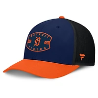 Casquette camionneur ajustable Fanatics des Detroit Tigers bleu marine/orange pour homme