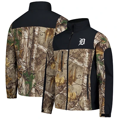 Men's Dunbrooke  Camo Detroit Tigers Hunter Softshell Realtree Full-Zip Jacket