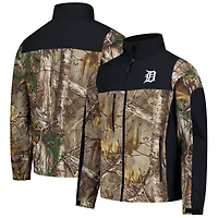 Men's Dunbrooke  Camo Detroit Tigers Hunter Softshell Realtree Full-Zip Jacket