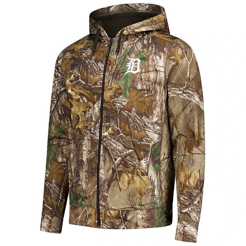 Men's Dunbrooke  Camo Detroit Tigers Trophy Realtree Full-Zip Hoodie