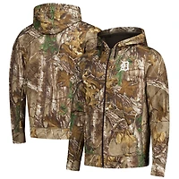 Men's Dunbrooke  Camo Detroit Tigers Trophy Realtree Full-Zip Hoodie