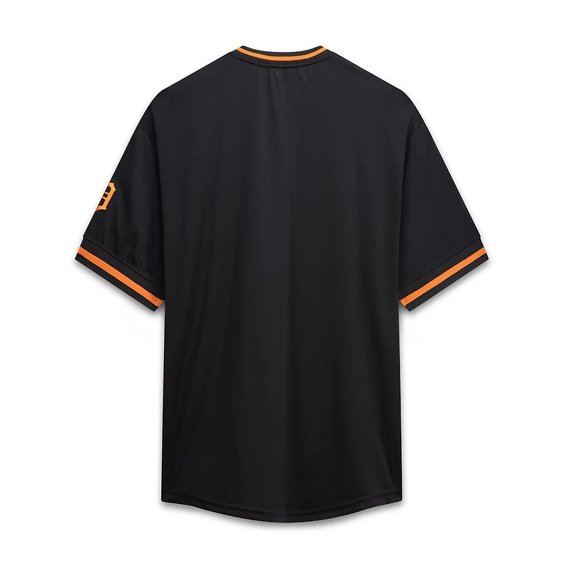 Men's Fanatics Black Detroit Tigers Big & Tall Pop Texture V-Neck T-Shirt