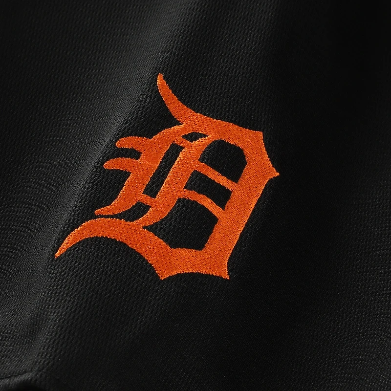 T-shirt à col en V texturé noir Detroit Tigers pour hommes de grande taille (Fanatics)