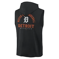 Sweat à capuche sans manches Fire Speed ​​des Detroit Tigers pour homme, noir, Fanatics