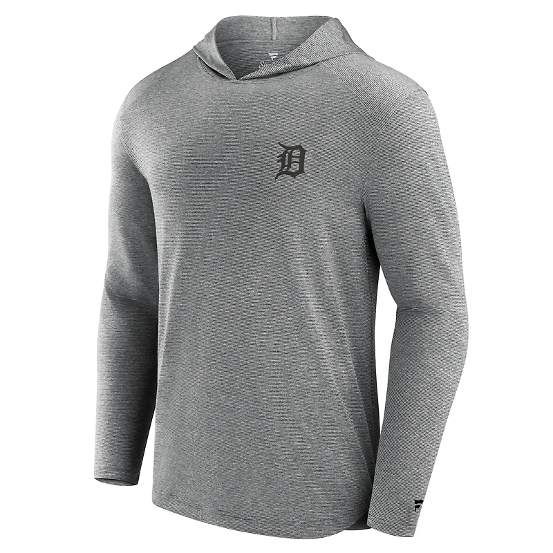 Men's Fanatics Black Detroit Tigers Front Office Tech Lightweight Hoodie T-Shirt
