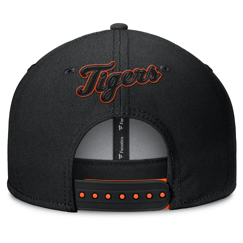 Men's Fanatics  Black Detroit Tigers Glint Snapback Hat