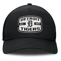 Men's Fanatics Black Detroit Tigers Team Patch A-Frame Trucker Snapback Hat