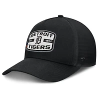 Men's Fanatics Black Detroit Tigers Team Patch A-Frame Trucker Snapback Hat