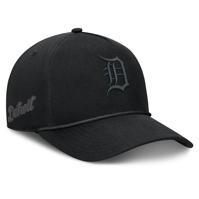 Casquette ajustable Fanatics Black Detroit Tigers Undertone A-Frame pour homme