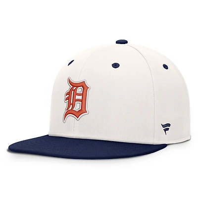 Men's Fanatics Cream/Navy Detroit Tigers Heritage Ballpark Snapback Hat