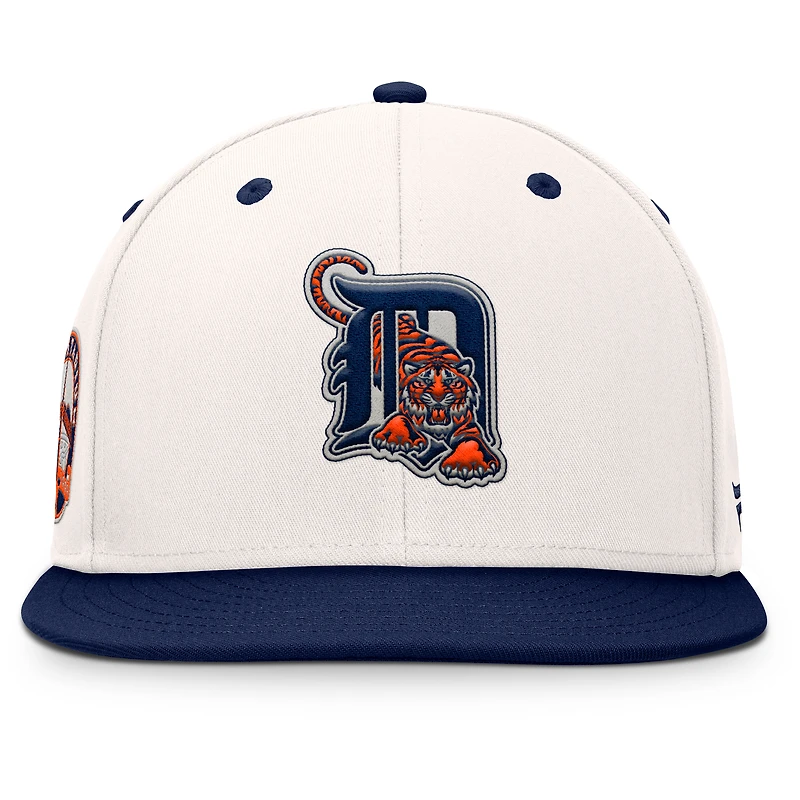 Men's Fanatics Cream/Navy Detroit Tigers Unit Fitted Hat