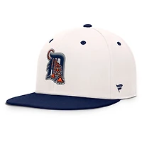 Men's Fanatics Cream/Navy Detroit Tigers Unit Fitted Hat
