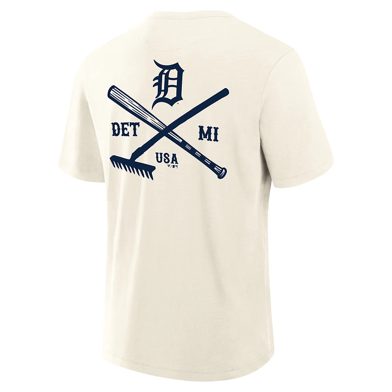 T-shirt Fanatics crème pour homme, motif Nostalgia Stadium des Detroit Tigers