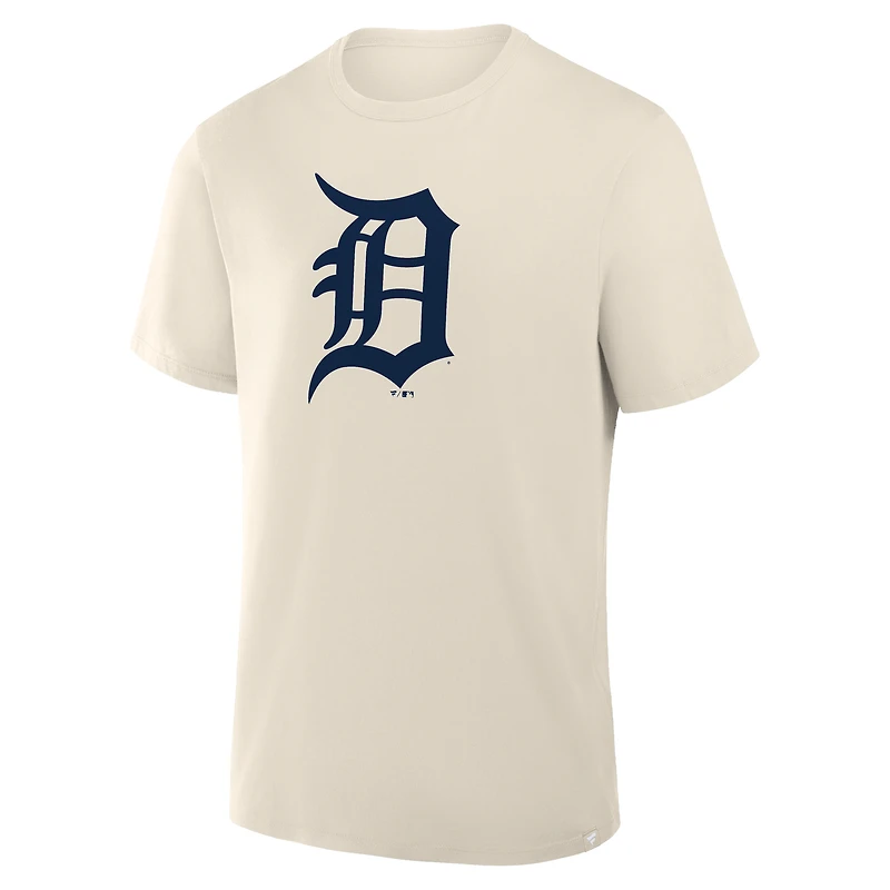 Men's Fanatics Cream Detroit Tigers Primary Logo Legacy T-Shirt