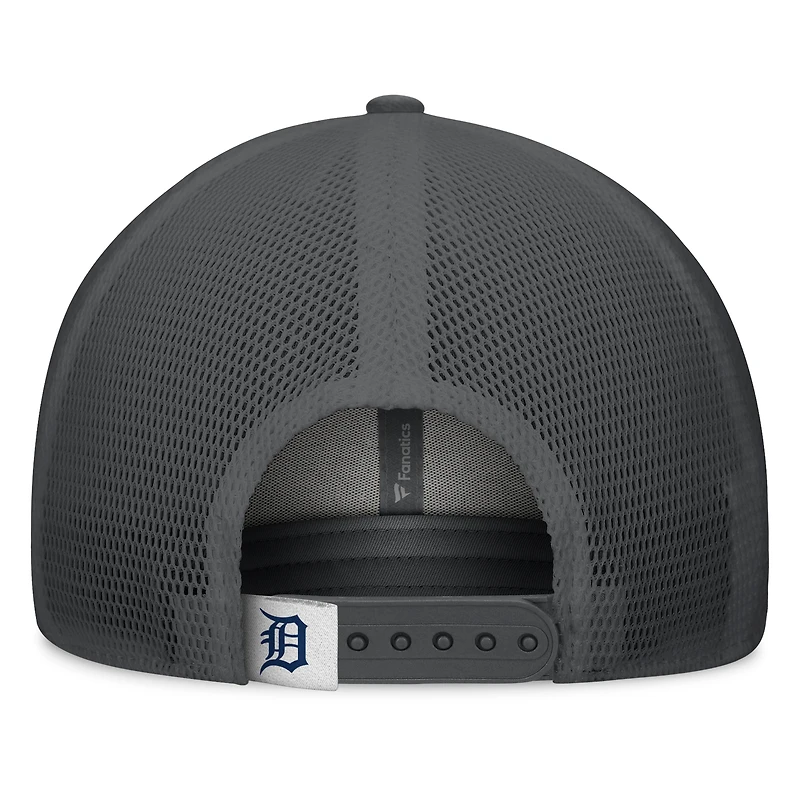 Men's Fanatics Gray/Graphite Detroit Tigers A-Frame Trucker Adjustable Hat