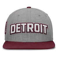 Men's Fanatics Gray/Maroon Detroit Tigers Elements Felt Chainstitch Snapback Hat