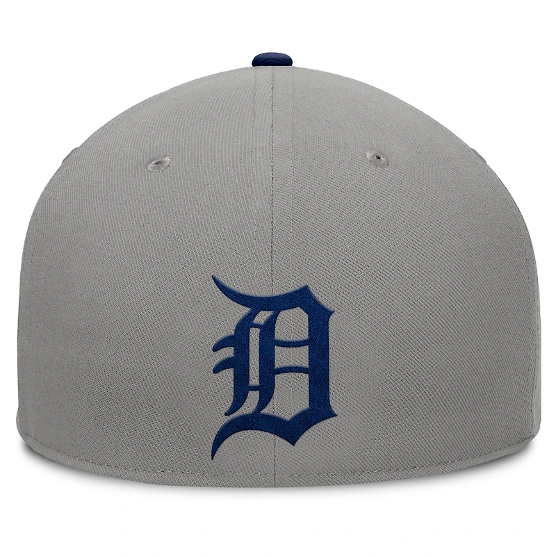 Casquette ajustée Fanatics pour homme Detroit Tigers Clubhouse Dugout gris/bleu marine