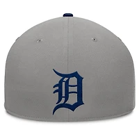 Men's Fanatics Gray/Navy Detroit Tigers Clubhouse Dugout Fitted Hat