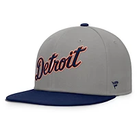 Casquette ajustée Fanatics pour homme Detroit Tigers Clubhouse Dugout gris/bleu marine