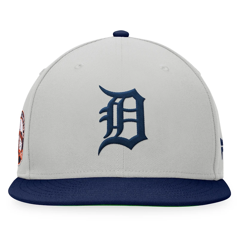 Men's Fanatics Gray/Navy Detroit Tigers Glory Days Two-Tone Snapback Hat