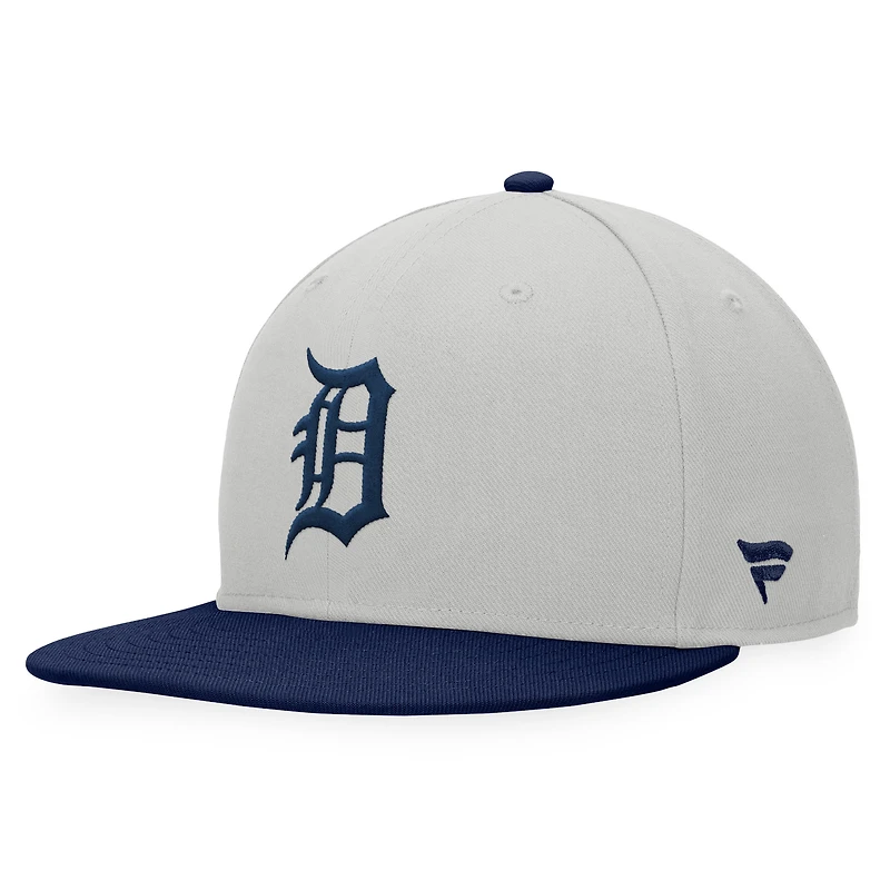 Men's Fanatics Gray/Navy Detroit Tigers Glory Days Two-Tone Snapback Hat