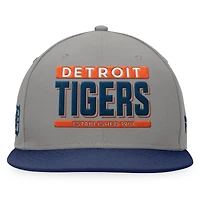 Men's Fanatics Gray/Navy Detroit Tigers Line Drive Two-Tone Snapback Hat