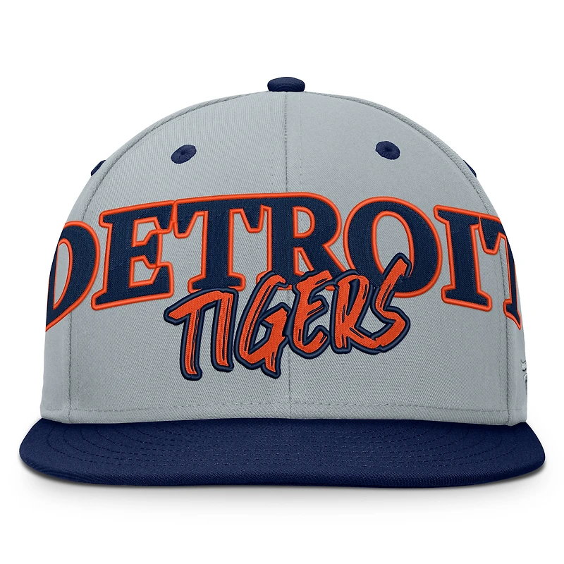 Men's Fanatics Gray Detroit Tigers Jersey Twill Fitted Hat