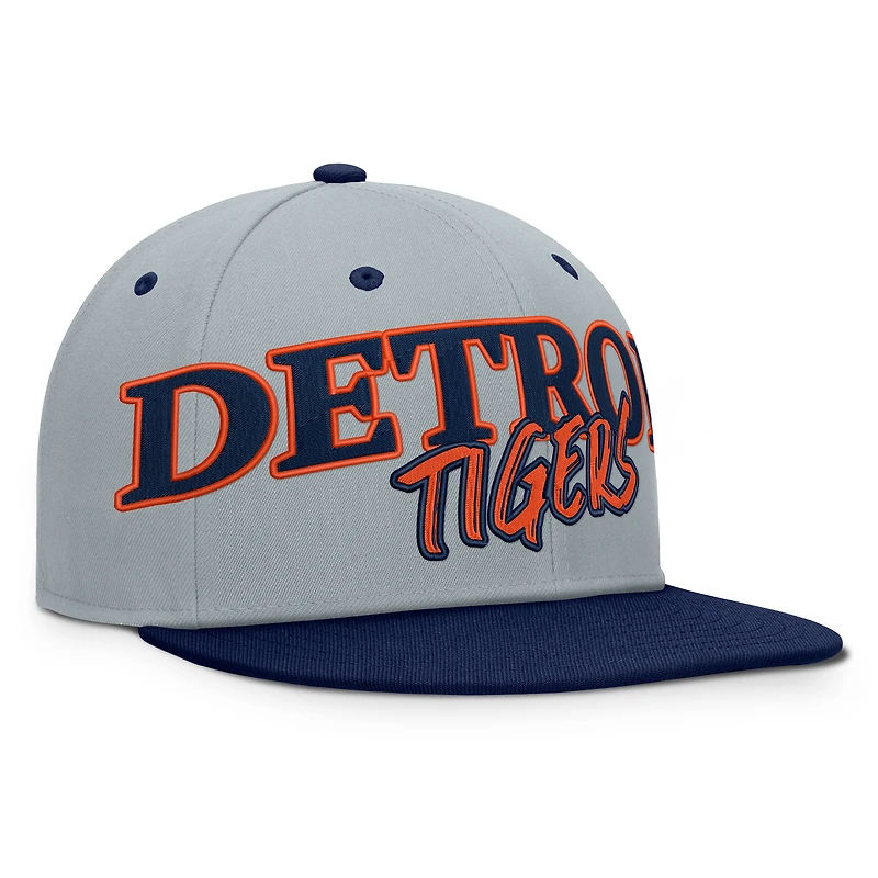 Men's Fanatics Gray Detroit Tigers Jersey Twill Fitted Hat