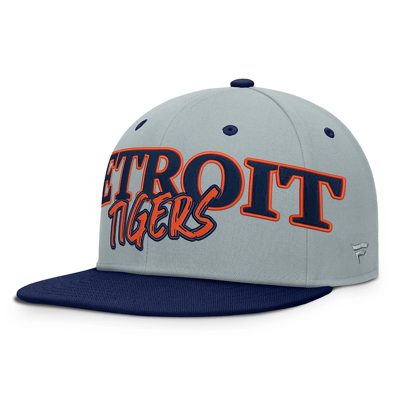 Men's Fanatics Gray Detroit Tigers Jersey Twill Fitted Hat