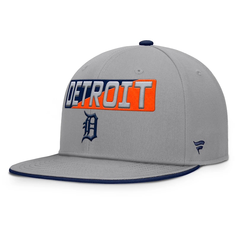 Men's Fanatics Gray Detroit Tigers Punchout Snapback Hat