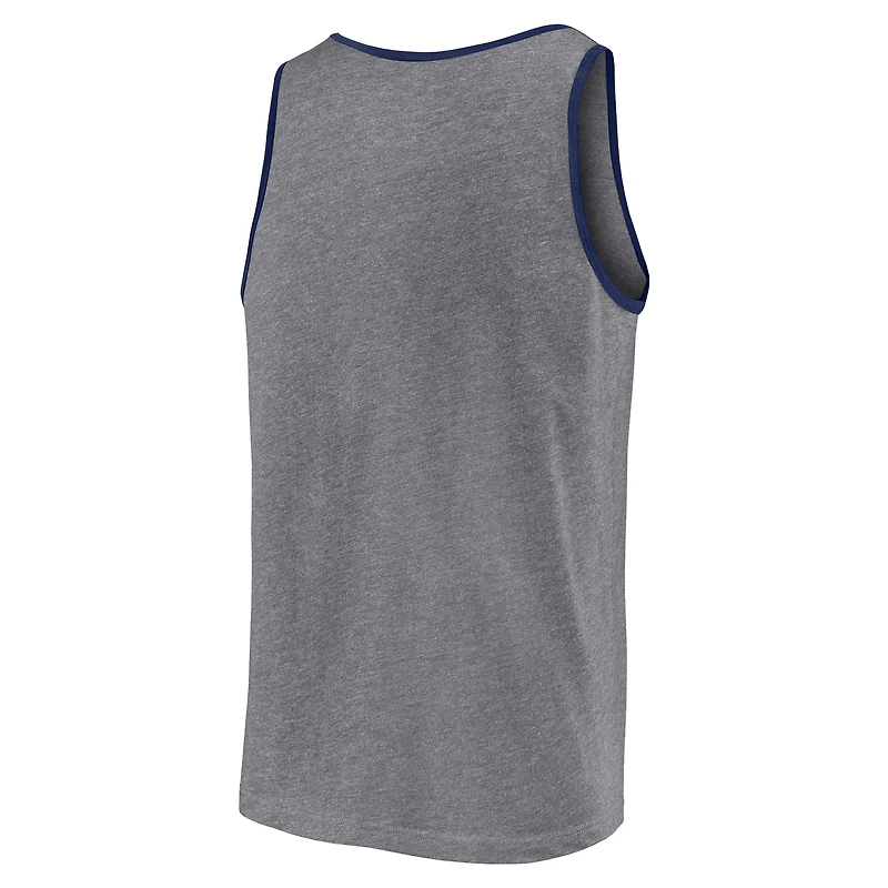 Débardeur primaire Fanatics Heather Grey Detroit Tigers pour hommes