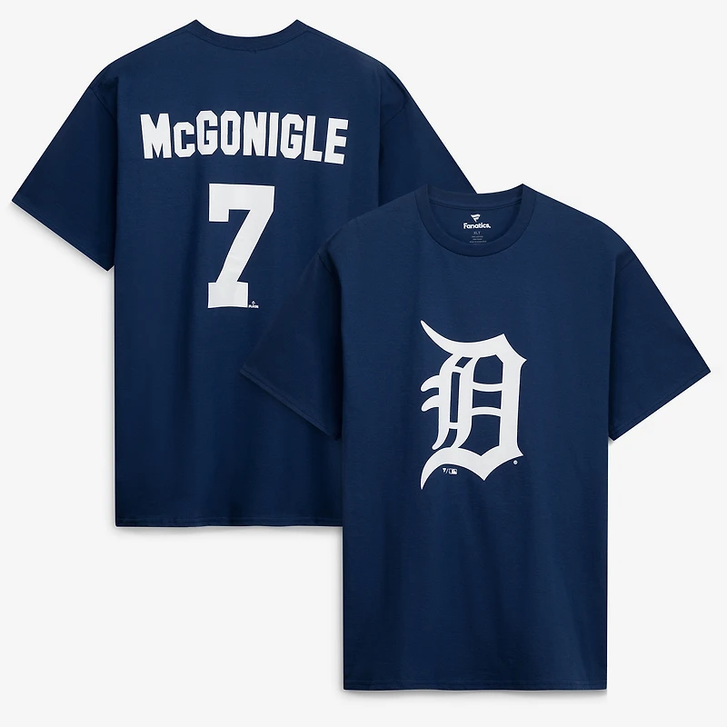 Men's Fanatics Kevin McGonigle Navy Detroit Tigers Big & Tall Name Number T-Shirt
