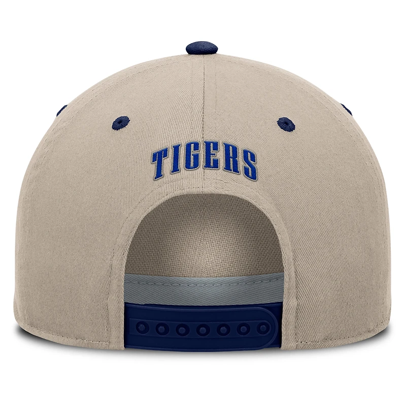 Casquette ajustable Fanatics kaki/marine Detroit Tigers Veteran A-Frame pour homme