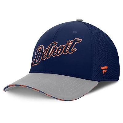 Casquette Fanatics Flex bleu marine/gris pour homme des Detroit Tigers