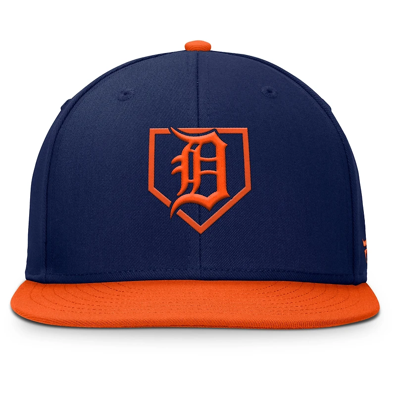 Men's Fanatics Navy/Orange Detroit Tigers Batter's Box Snapback Hat