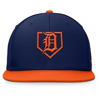 Men's Fanatics Navy/Orange Detroit Tigers Batter's Box Snapback Hat