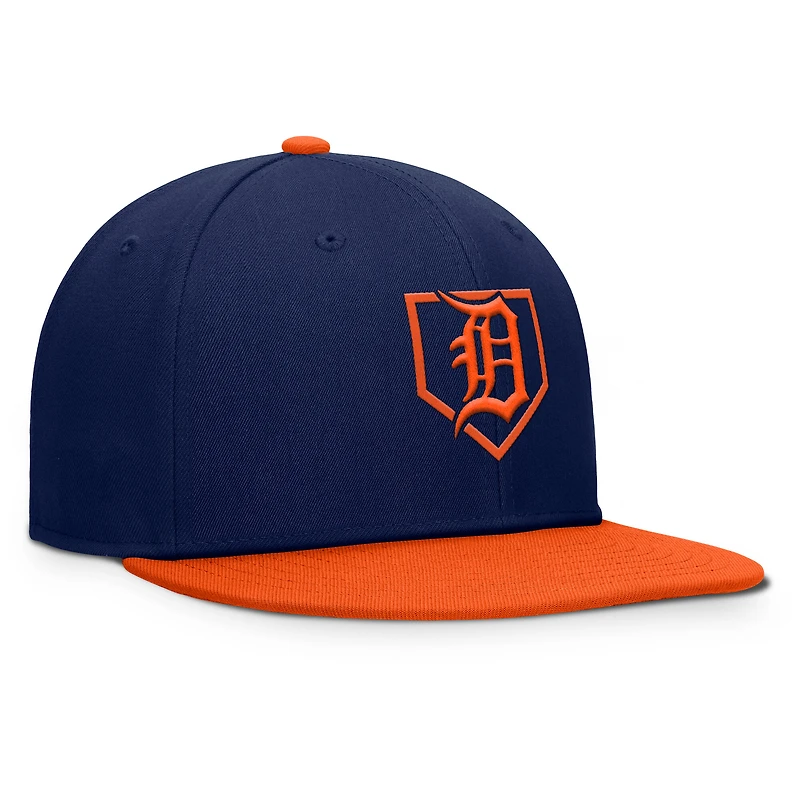 Men's Fanatics Navy/Orange Detroit Tigers Batter's Box Snapback Hat