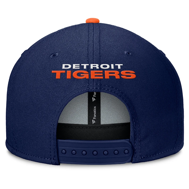 Men's Fanatics Navy/Orange Detroit Tigers Batter's Box Snapback Hat
