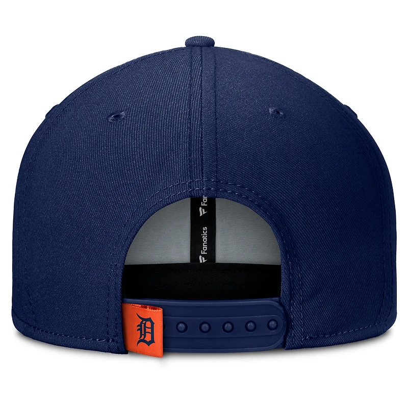 Men's Fanatics Navy/Orange Detroit Tigers Clubhouse Splitter Snapback Hat