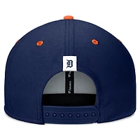 Men's Fanatics Navy/Orange Detroit Tigers Fundamental Bold Snapback Hat