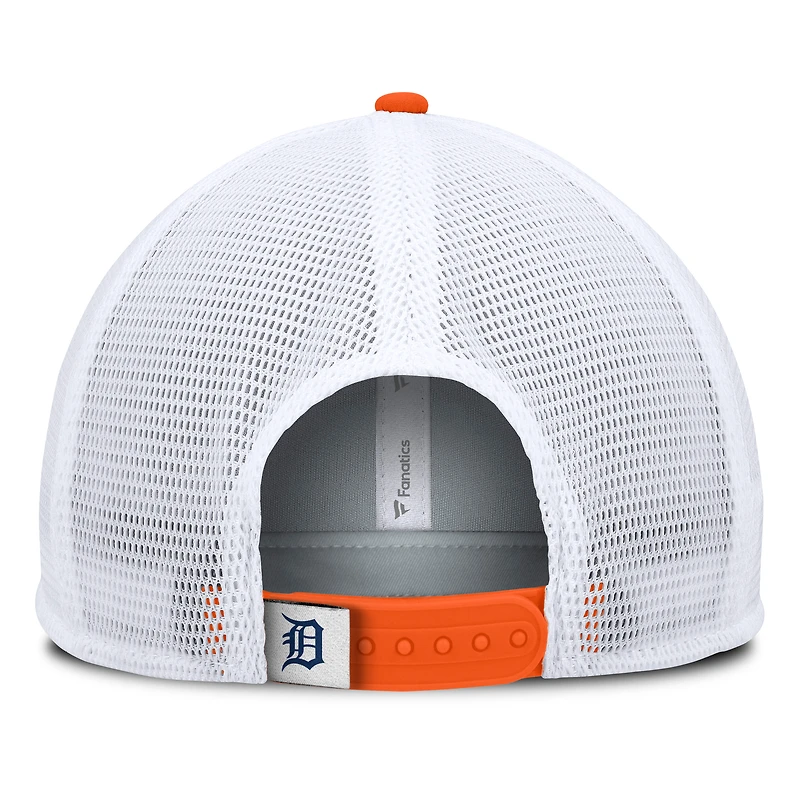 Men's Fanatics Navy/Orange Detroit Tigers Fundamental Foam Front Snapback Hat