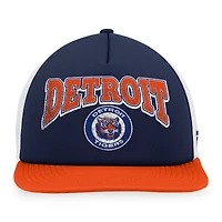 Men's Fanatics Navy/Orange Detroit Tigers Heritage Foam Front Trucker Snapback Hat