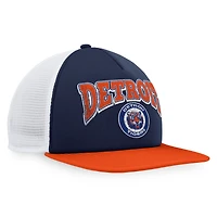 Men's Fanatics Navy/Orange Detroit Tigers Heritage Foam Front Trucker Snapback Hat